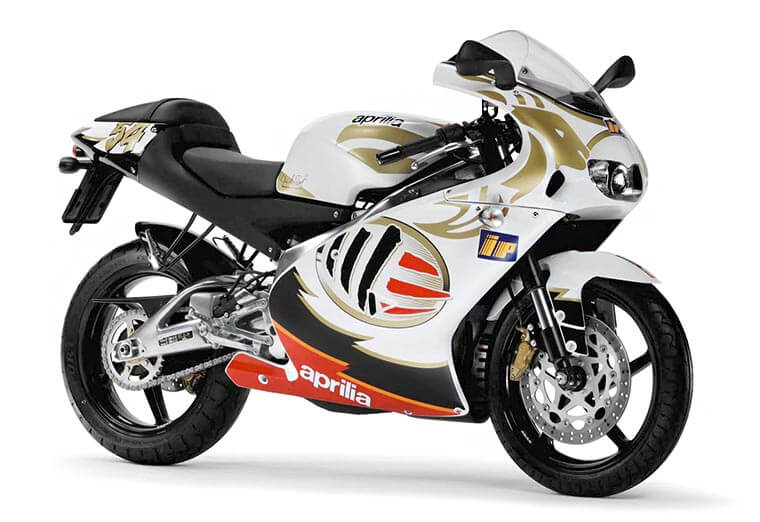 Aprilia RS 125 blanca