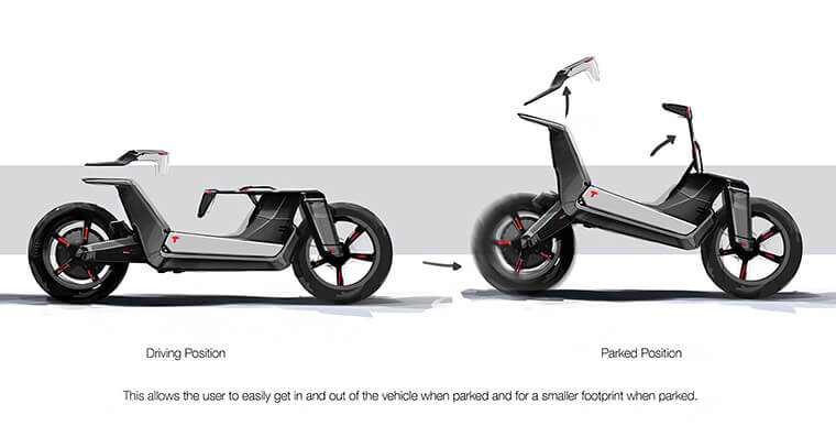 Elevación de asiento moto de Tesla