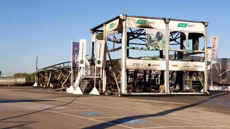 Incendio MotoE marzo 2019